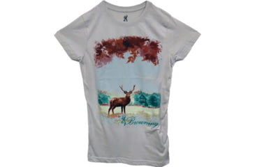 Image of Browning Bg Women's Longsleeve Fitted Fall Deer Shirt X-large Grey