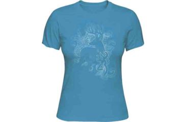Image of Browning Bg Women's T-shirt ''victorian Deer'' Small Cobalt Blue