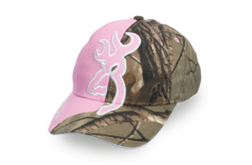 Image of Browning Big Buckmark and Camo Cap, Realtree AP/Pink, Adult cap adjustable fit 308204212