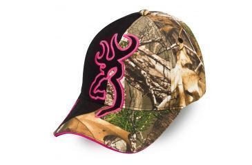 Image of Browning Big Buckmark and Camo Cap,Real-Tree Xtra/Fuchsia 308204771