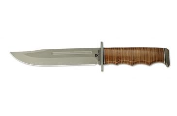 Image of Browning 112BL Black Label Point Blank Leather Knife w/ Large Fixed Blade 320112BL