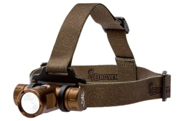 Image of Browning Blackout Elite LED Headlamp, Lithium-Ion, Green/White, 860 Lumen, Burnt Bronze, 3713345