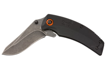 Image of Browning Blood Trail Folder 2 3/4in Knife, Drop Point, D2 Blade, G10 Handle, Black Oxide Stonewash Blade, 3220465