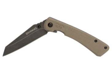 Image of Browning Branded Rock Field 3in Assisted Opening Folding Knife, 7Cr17Mov, Wharncliffe, G10 Handle, N, 3220512