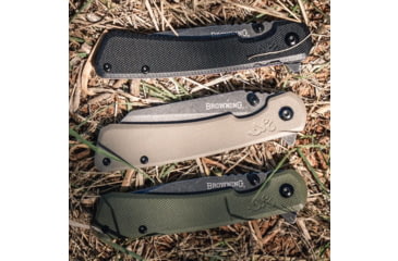 Image of Browning Branded Rock Field 3in Assisted Opening Folding Knife, 7Cr17Mov, Wharncliffe, G10 Handle, N, 3220512
