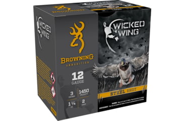 Image of Browning Wicked Wing 12 Gauge 1 1/4oz 3in Shotgun Ammunition, #2, 25 Rounds, B193421232