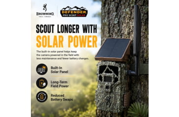 Image of Browning Defender Pro Scout Max HD Cellular Solar Trail Camera, 46MP, Camo, BTC-PSMHDS-C