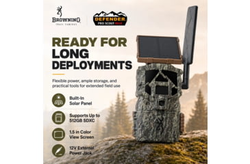 Image of Browning Trail Cam Defender Cellular Pro Scout Maxhd Solar