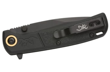 Image of Browning Buckmark Slim Folding Knife - Box, 2.75in, D2 High Carbon Steel, Drop Point, Black Polymer Handle, N, 3220541B