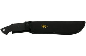 Image of Browning Bush Craft Camp Fixed Blade Knife, 9in, 3Cr, Bowie, Injection Molded Handle, Black, 3220259