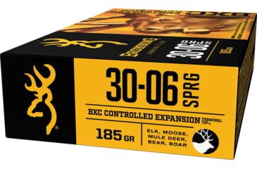 Image of Browning BXC .30-06 Springfield 185 grain Controlled Expansion Terminal Tip Nickel Plated Brass Cased Centerfire Rifle Ammo, 20 Rounds, B192230061