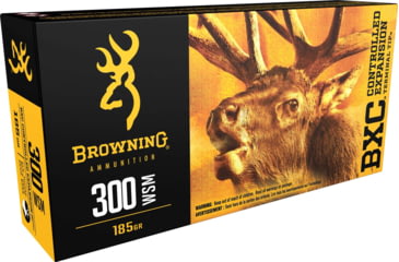 Image of Browning BXC .300 Winchester Short Magnum 185 grain Controlled Expansion Terminal Tip Nickel Plated Brass Cased Centerfire Rifle Ammo, 20 Rounds, B192230001
