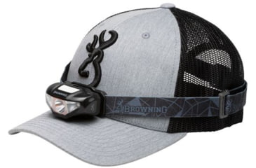 Image of Browning Cap/headlamp Combo Gray/blk W/100 Lumen Light*
