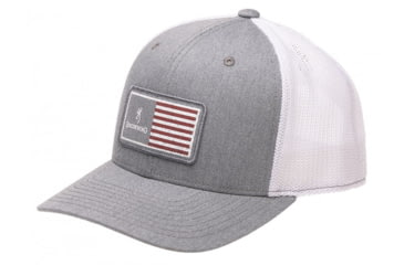 Image of Browning Men's Cap Mustang Back Rec Flag Patch, Gray, 308036691