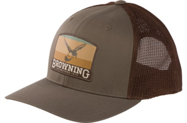 Image of Browning River Pines 110 Mesh Back Silicone Patch Cap - Men's, Brown, 308595981