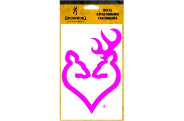 Image of Browning Decal, 6in Pink Buckheart, Pink BDE1211