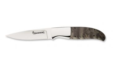 Image of Browning Escalade Elder Burl Handle,Drop Point SS Fixed Blade Knife 322663