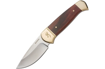 Image of Browning Fixed Blade Knife with Wood Handle, 3 satin finish stainless blade, Brown, 3220378