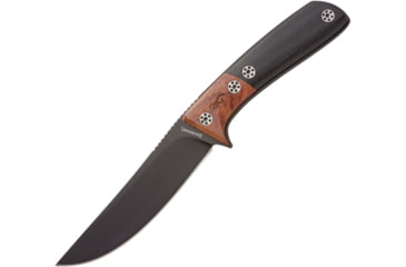 Image of Browning Fixed Blade Knife with Wood Handle, 4.75 black finish stainless clip point blade, Black and brown, 3220372