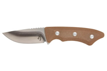 Image of Browning Guide Series Fixed Blade Knife, 3in, Sandvik 14C28N, Drop Point, Composite Handle, Split Grain Leather, 3220498B