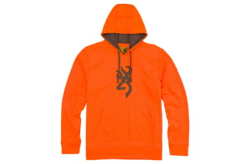 Image of Browning Long Sleeve Tech Hoodie - Men's, Blaze Orange, Small, 3011880101