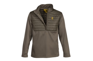 Image of Browning Hybrid 1/4 Zip Baselayer Shirt - Mens, Extra Large, Major Brown, 3010969804