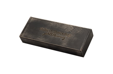 Image of Browning JMB Presentation Knife Fixed Blade Knife, 7.75in Overall, 3.5in Satin SS Blade, White Bone Handle, Laser Engraved John M, Browning Handle Artwork, Comes w/Wooden Box, White, 3220200