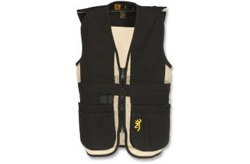 Image of Browning Junior Trapper Creek Mesh Shooting Vest, Black/Tan, L 3050548903