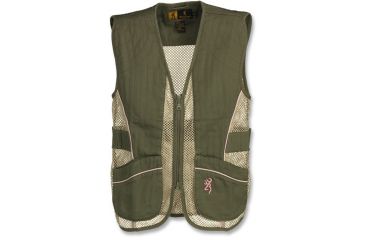 Image of Browning Junior Trapper Creek Mesh Shooting Vest, Sage/Pink, S 3050544401