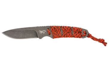Image of Browning Last Light Combo Fixed Blade Knives, 3.5in, 8Cr13MoV Stainless Steel, Wrapped Paracord, Orange Handle, 3220364