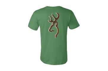 Image of Mens Graphic 380 Buckmark Short Sleeve T-Shirt, Leaf