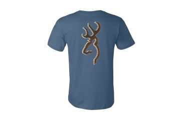 Image of Mens Graphic 380 Buckmark Short Sleeve T-Shirt, Steel Blue