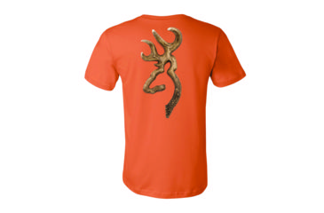 Image of Browning Mens Antler Buckmark Short Sleeve T-Shirt, Burnt Orange, Small A000321880102