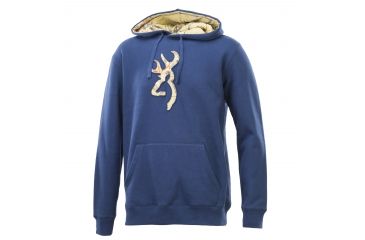 Image of Browning Mens Buckmark Camo Sweatshirt, Dress Blues, Extra Large A000061440205