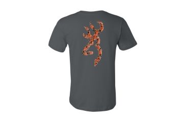 Image of Mens Graphic Clay Buckmark Short Sleeve T-Shirt, Asphalt