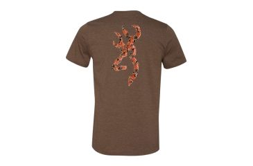 Image of Mens Graphic Clay Buckmark Short Sleeve T-Shirt, Heather Brown