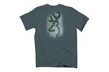 Image of Browning Mens Concrete Buckmark S/S Tee, Charcoal, L BRD010049.097900.L