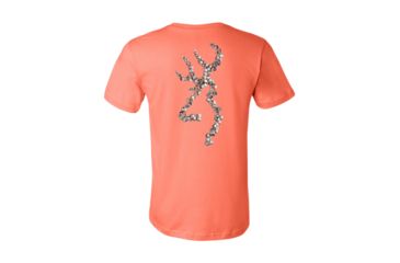 Image of Mens Graphic Duck Band Buckmark Short Sleeve T-Shirt, Coral