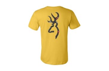 Image of Mens Graphic Shot Buckmark Short Sleeve T-Shirt, Maize