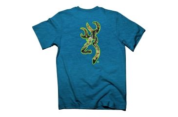 Image of Mens Graphic Mo Country Buckmark Short Sleeve T-Shirt, Antique Sapphire