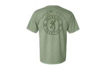 Image of Mens Graphic Pigment Superior Quality Buckmark Short Sleeve T-Shirt, Sandstone