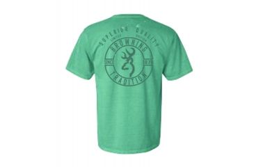 Image of Mens Graphic Pigment Superior Quality Buckmark Short Sleeve T-Shirt, Seafoam