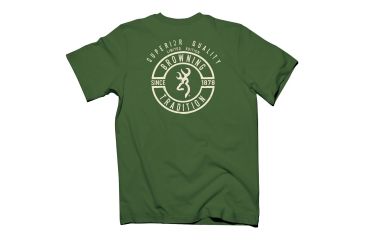 Image of Browning Mens Superior Quality S,S Tee, Military Green, Small A000226530102