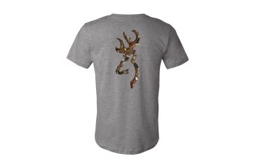Image of Mens Graphic Waterfowl Buckmark Short Sleeve T-Shirt, Deep Heather