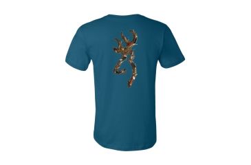 Image of Mens Graphic Waterfowl Buckmark Short Sleeve T-Shirt, Deep Teal