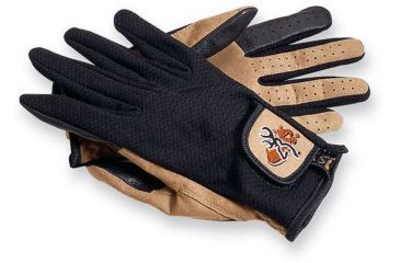 Image of Browning Mesh Back Shooting Gloves, Black/Tan, M 3070118802