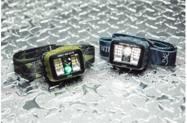 Image of Browning Night Gig Elite LED Headlamp, Rechargable Lithium Ion, Green/White, 560 Lumen, Green, 3713036