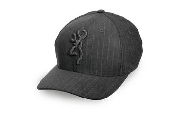 Image of Browning Pinstriper Cap, Charcoal, Flex Fit, L-XL 308701794