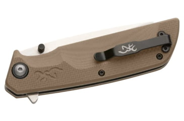 Image of Browning Plateau Assisted Opening Folding Knife - Box, 3.25in, D2 High Carbon Steel, Cleaver, G10 Handle, N, 3220469B