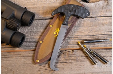 Image of Browning Primal Bone Saw, 5.25in, 8Cr13MoV, Polymer/Rubber Handle, Black, 3220425